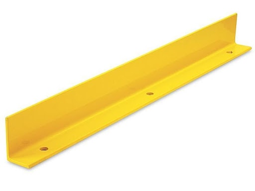 Floor L bracket pallet rack protection